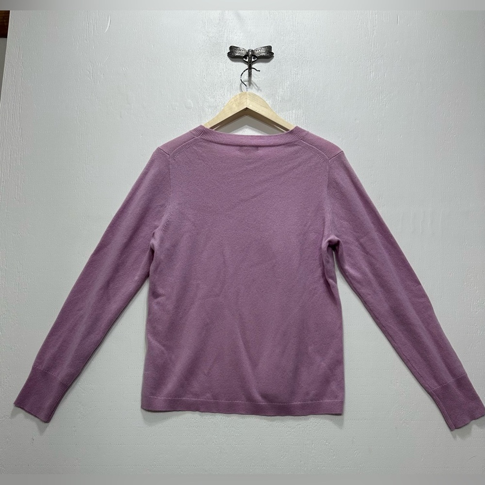 J.Crew 100% Cashmere Lavender Purple Sweater Soft Size Large Women’s - Picture 2 of 13